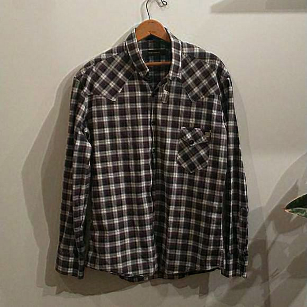 Takeshy Kurosawa Button Down Shirt. Plaid. XL‎